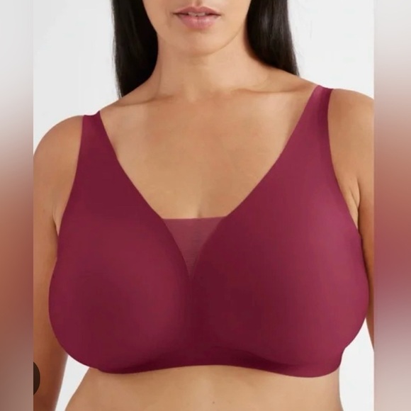 knix Other - Knix Your Shadow Mesh Bra in Red Velvet. Size XL+ (38D/DD)